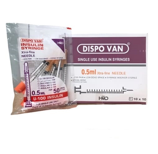 Seringue insuline 0,5 ml DispoVan